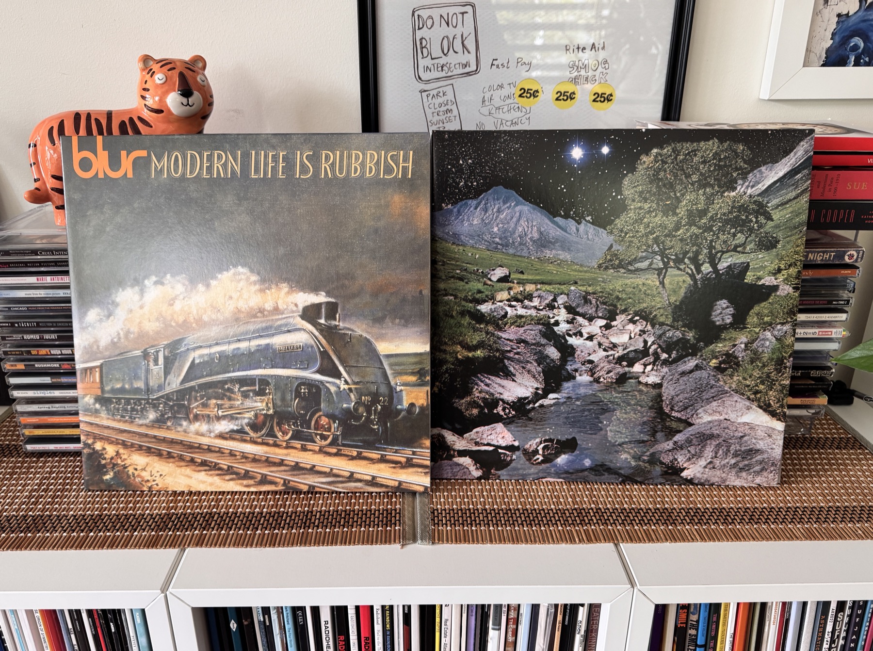 2 vinyl records being displayed